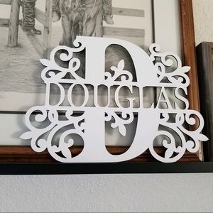 Split Monogram Last Name Sign, PersonalizedHome Decor, Front Porch Sign,lasercut